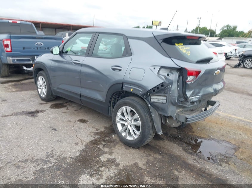 2021 Chevrolet Trailblazer VIN KL79MMS27MB165276 IAAI salvage auction — REAR END, Salvage Title, sold $4,850 on 2026-07-09 (photo 3)