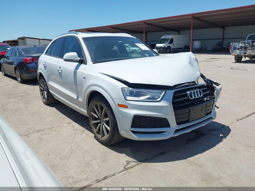 2018 Audi Q3 VIN WA1BCCFS8JR016643 IAAI salvage auction — LEFT FRONT, Original (Texas), sold $3,500 on 2026-07-21 (photo 1)