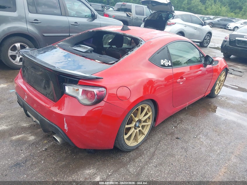 2013 Scion Fr-s VIN JF1ZNAA18D2703397 IAAI salvage auction — HAIL, Salvage (Kansas), sold $1,500 on 2026-07-15 (photo 4)