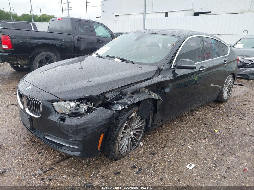 2014 BMW 5er VIN WBA5M2C56ED085792 IAAI salvage auction — LEFT FRONT, Salvage Title, sold $1,950 on 2026-07-09 (photo 2)