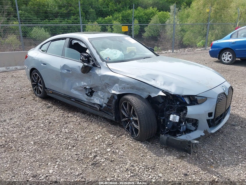 2025 BMW I4 VIN WBY43HD06SFU21351 IAAI salvage auction — RIGHT SIDE, Salvage (Illinois), sold $16,100 on 2026-07-30 (photo 1)