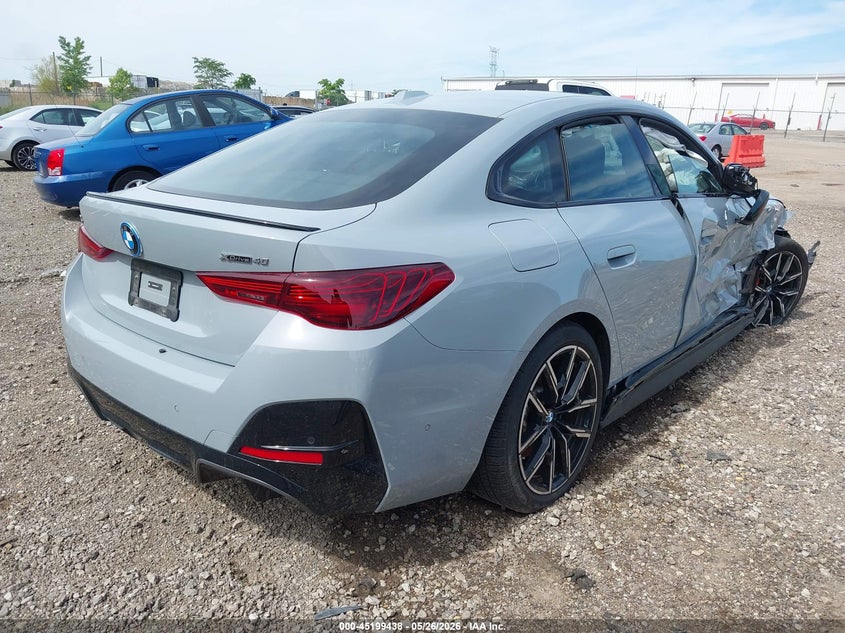 2025 BMW I4 VIN WBY43HD06SFU21351 IAAI salvage auction — RIGHT SIDE, Salvage (Illinois), sold $16,100 on 2026-07-30 (photo 4)