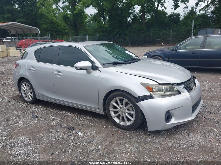2011 Lexus Ct 200h VIN JTHKD5BH9B2015132 IAAI salvage auction — FRONT END, Salvage (Idaho), sold $1,750 on 2026-07-24 (photo 1)