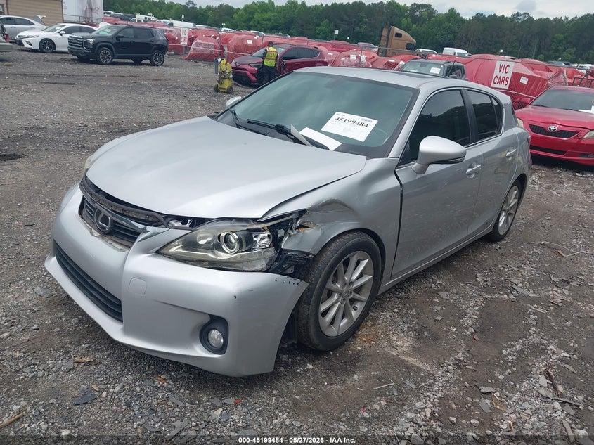 2011 Lexus Ct 200h VIN JTHKD5BH9B2015132 IAAI salvage auction — FRONT END, Salvage (Idaho), sold $1,750 on 2026-07-24 (photo 2)
