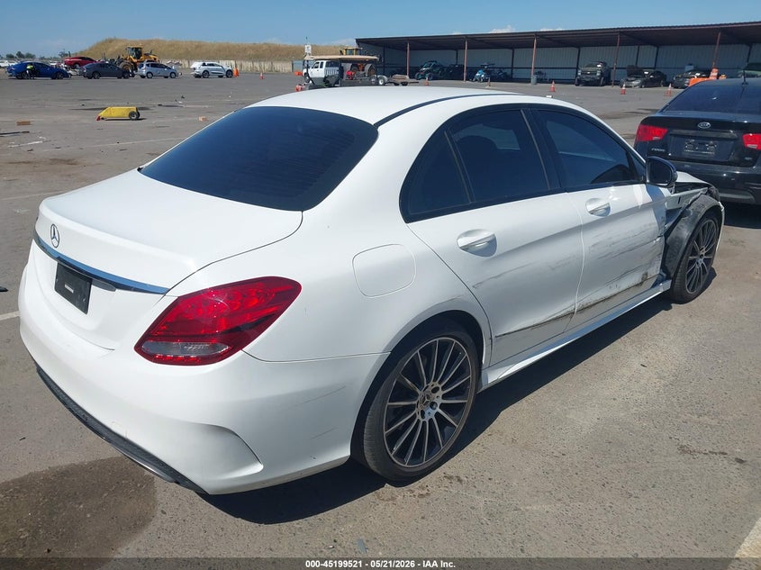 2017 Mercedes-benz C-klasse VIN 55SWF4JB4HU220186 IAAI salvage auction — SIDE, Salvage (California), sold $5,000 on 2026-07-09 (photo 4)