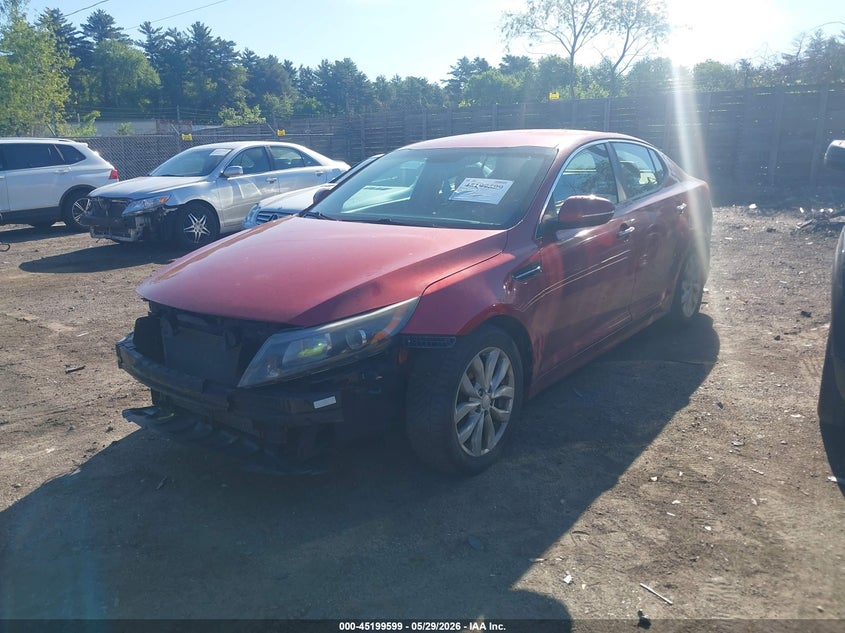 2014 Kia Optima VIN 5XXGN4A78EG275432 IAAI salvage auction — FRONT END, Salvage (Massachusetts), sold $450 on 2026-07-24 (photo 2)