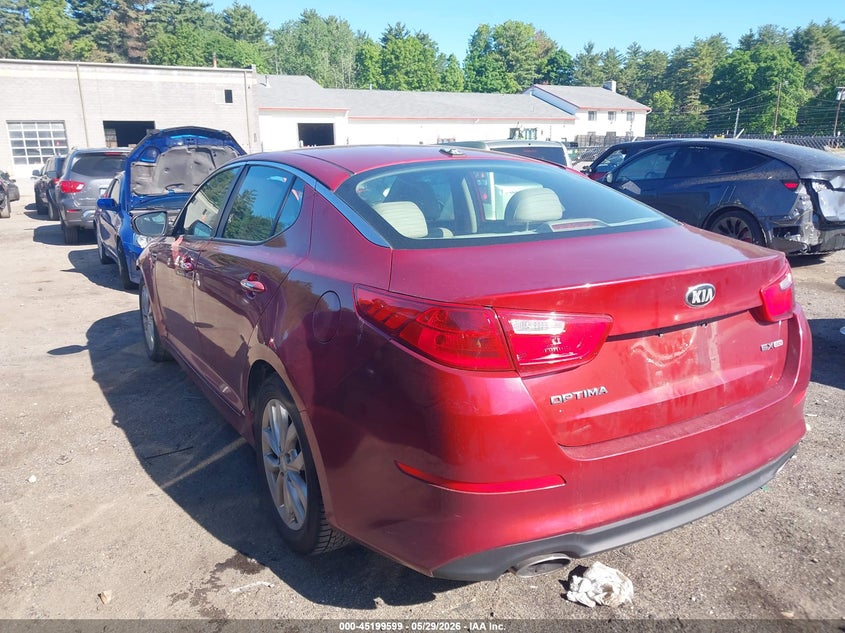 2014 Kia Optima VIN 5XXGN4A78EG275432 IAAI salvage auction — FRONT END, Salvage (Massachusetts), sold $450 on 2026-07-24 (photo 3)