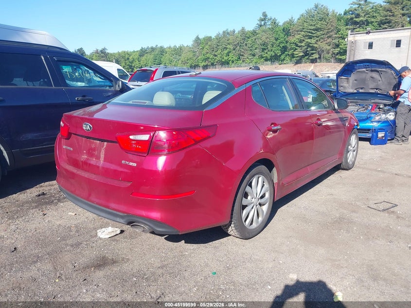 2014 Kia Optima VIN 5XXGN4A78EG275432 IAAI salvage auction — FRONT END, Salvage (Massachusetts), sold $450 on 2026-07-24 (photo 4)