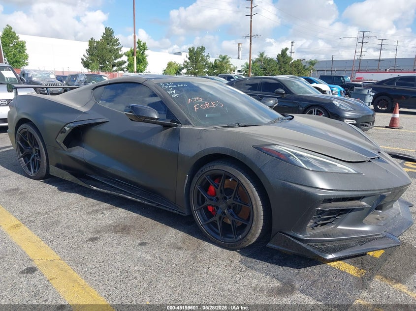 2021 Chevrolet Corvette VIN 1G1YA2D46M5109704 IAAI salvage auction — FRONT & REAR, Salvage Title, sold $41,250 on 2026-07-21 (photo 1)