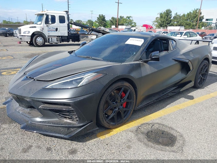 2021 Chevrolet Corvette VIN 1G1YA2D46M5109704 IAAI salvage auction — FRONT & REAR, Salvage Title, sold $41,250 on 2026-07-21 (photo 2)