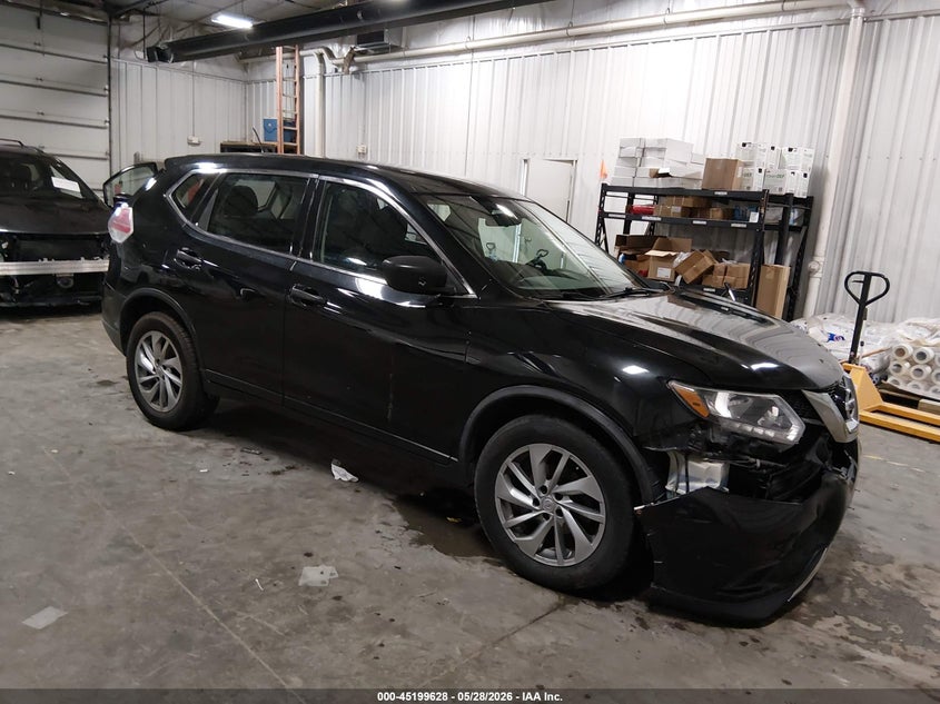 2016 Nissan Rogue VIN KNMAT2MV4GP676496 IAAI salvage auction — FRONT END, Salvage Title, sold $1,050 on 2026-07-07 (photo 1)