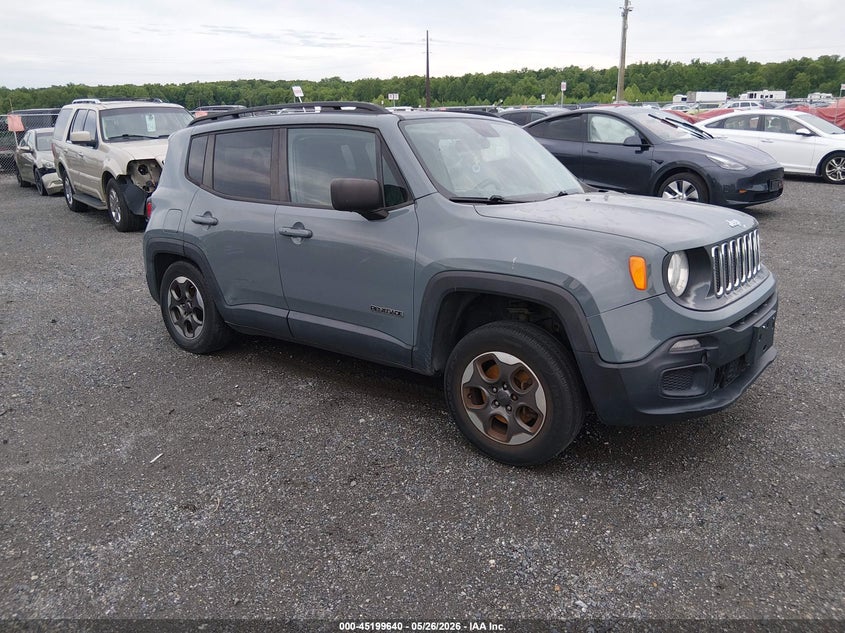 2017 Jeep Renegade VIN ZACCJBAB1HPE52938 IAAI salvage auction — REAR END, Salvage - Greater Than 75% (Maryland), sold $1,350 on 2026-07-27 (photo 1)