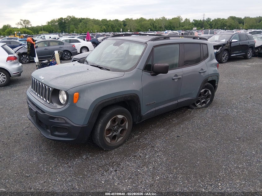 2017 Jeep Renegade VIN ZACCJBAB1HPE52938 IAAI salvage auction — REAR END, Salvage - Greater Than 75% (Maryland), sold $1,350 on 2026-07-27 (photo 2)