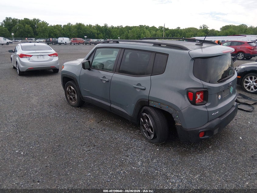 2017 Jeep Renegade VIN ZACCJBAB1HPE52938 IAAI salvage auction — REAR END, Salvage - Greater Than 75% (Maryland), sold $1,350 on 2026-07-27 (photo 3)
