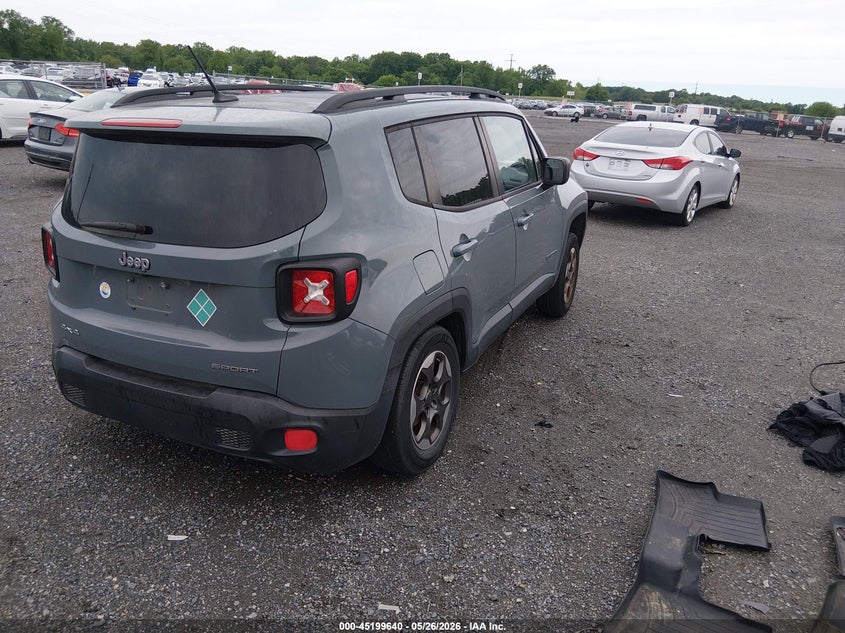 2017 Jeep Renegade VIN ZACCJBAB1HPE52938 IAAI salvage auction — REAR END, Salvage - Greater Than 75% (Maryland), sold $1,350 on 2026-07-27 (photo 4)
