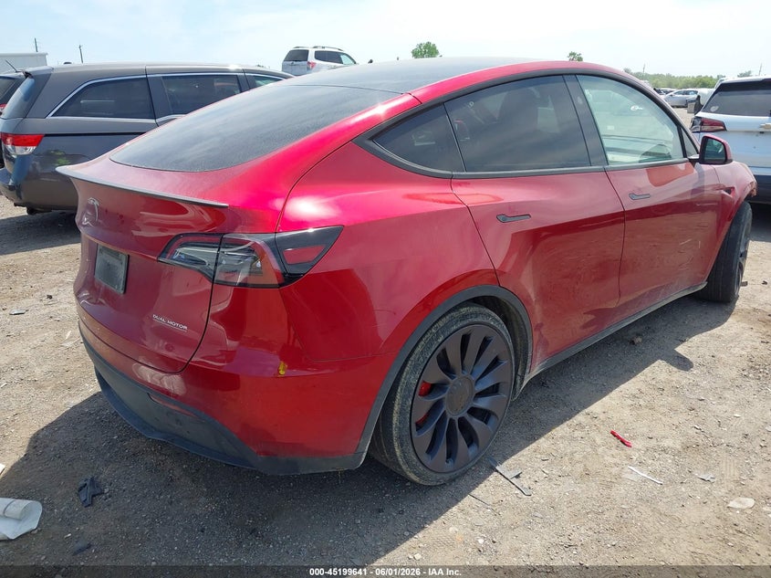 2024 Tesla Model y VIN 7SAYGDEF2RA272180 IAAI salvage auction — FRONT END, Salvage Title, sold $17,050 on 2026-07-09 (photo 4)