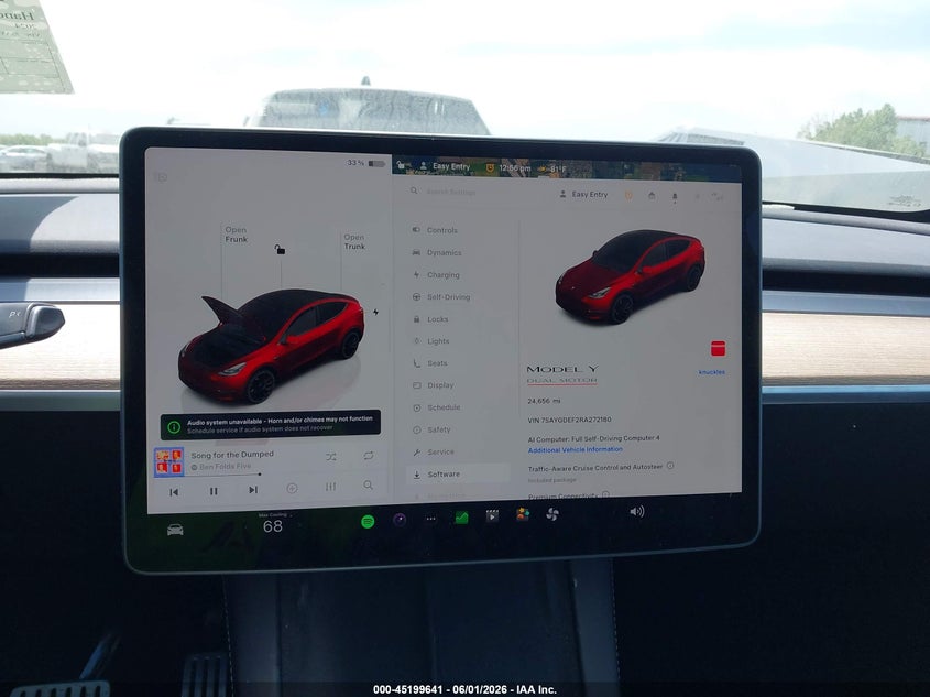 2024 Tesla Model y VIN 7SAYGDEF2RA272180 IAAI salvage auction — FRONT END, Salvage Title, sold $17,050 on 2026-07-09 (photo 7)