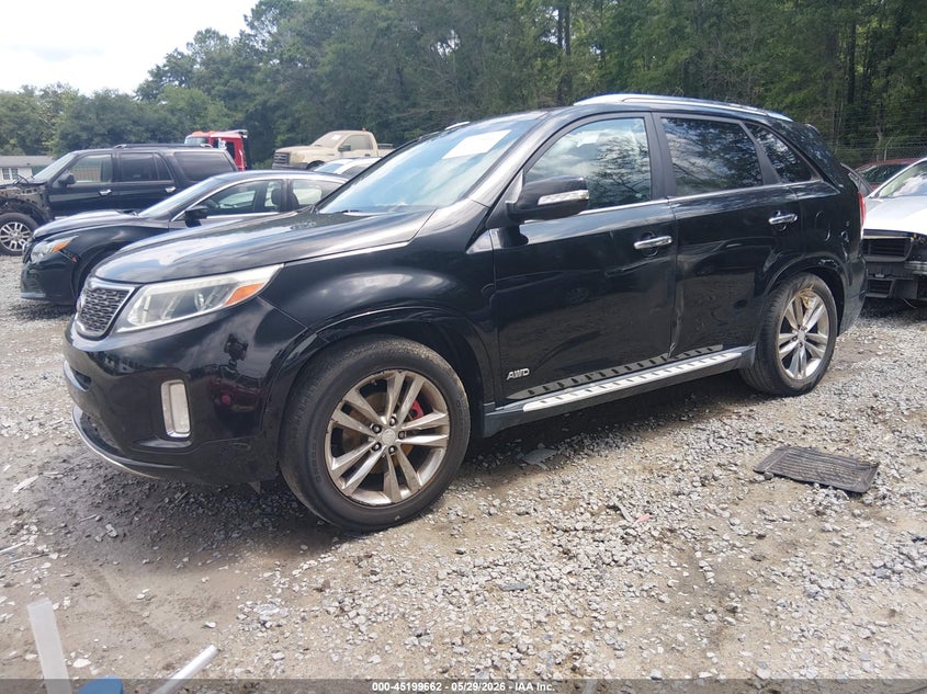 2014 Kia Sorento VIN 5XYKWDA73EG489859 IAAI salvage auction — SIDE, Salvage Title, sold $850 on 2026-07-22 (photo 2)