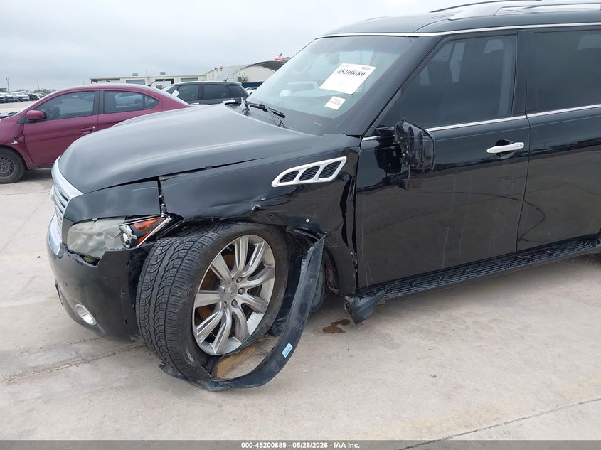 2012 Infiniti Qx56 VIN JN8AZ2NC8C9317697 IAAI salvage auction — LEFT FRONT, Salvage (Texas), sold $2,450 on 2026-07-20 (photo 6)