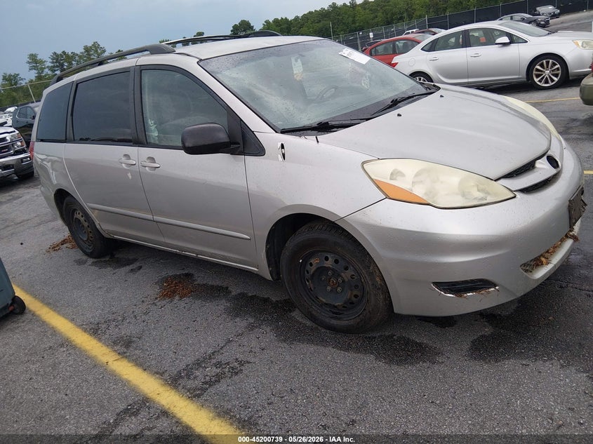 2007 Toyota Sienna VIN 5TDZK23C17S080726 IAAI salvage auction — NORMAL WEAR, Salvage (South Carolina), sold $675 on 2026-07-29 (photo 1)