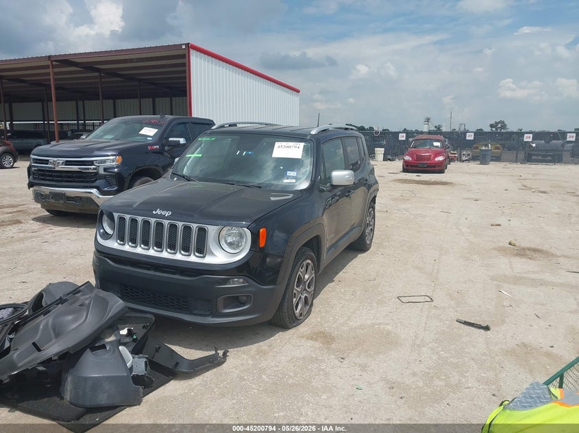 2018 Jeep Renegade VIN ZACCJADB2JPG68633 IAAI salvage auction — REAR END, Original (Texas), sold $1,500 on 2026-08-08 (photo 2)
