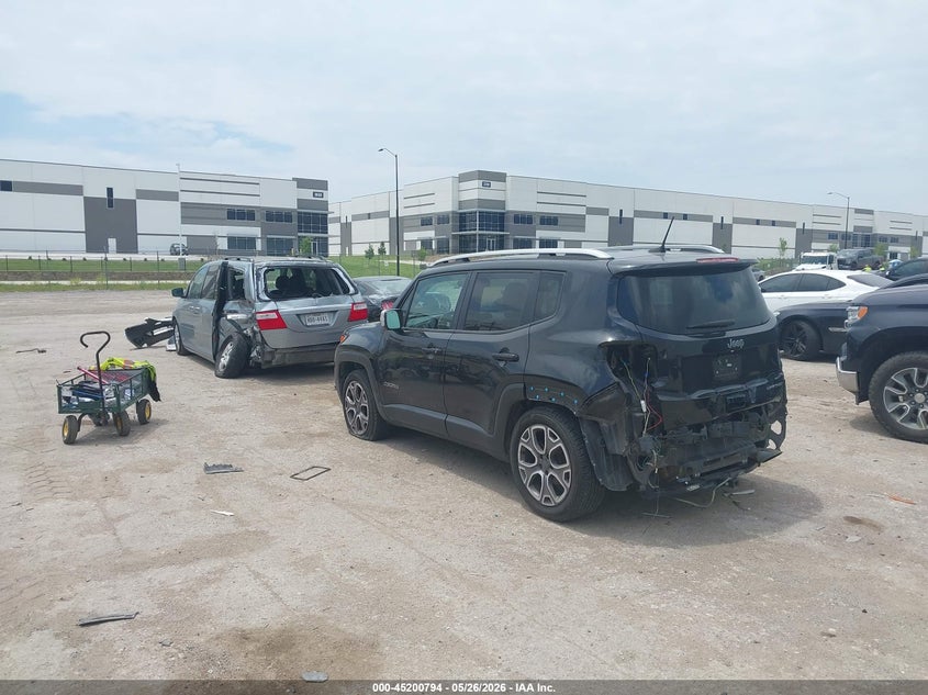 2018 Jeep Renegade VIN ZACCJADB2JPG68633 IAAI salvage auction — REAR END, Original (Texas), sold $1,500 on 2026-08-08 (photo 3)