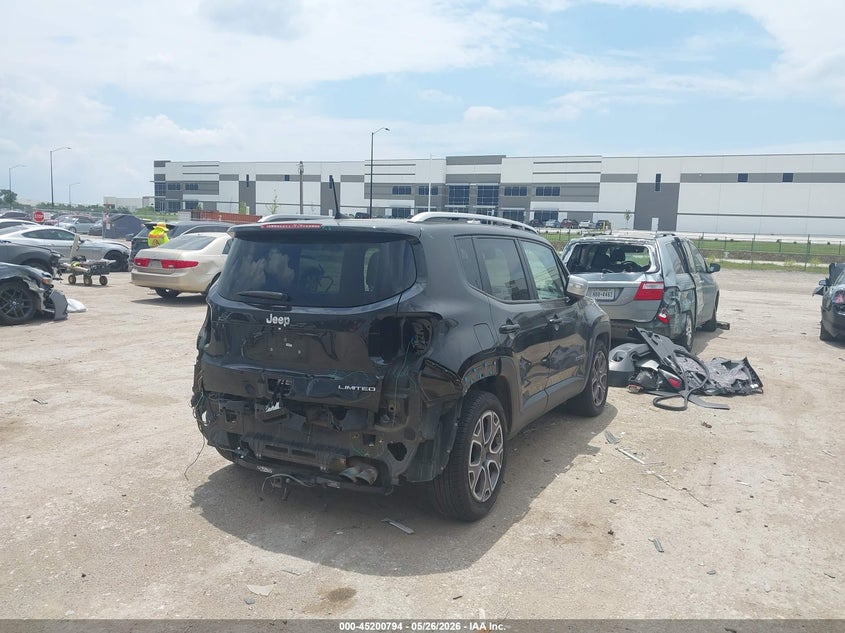 2018 Jeep Renegade VIN ZACCJADB2JPG68633 IAAI salvage auction — REAR END, Original (Texas), sold $1,500 on 2026-08-08 (photo 4)