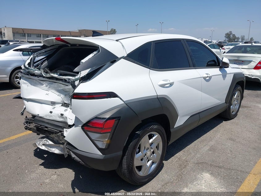 2025 Hyundai Kona VIN KM8HA3AB0SU268443 IAAI salvage auction — FRONT & REAR, Salvage (California), sold $3,500 on 2026-07-21 (photo 4)