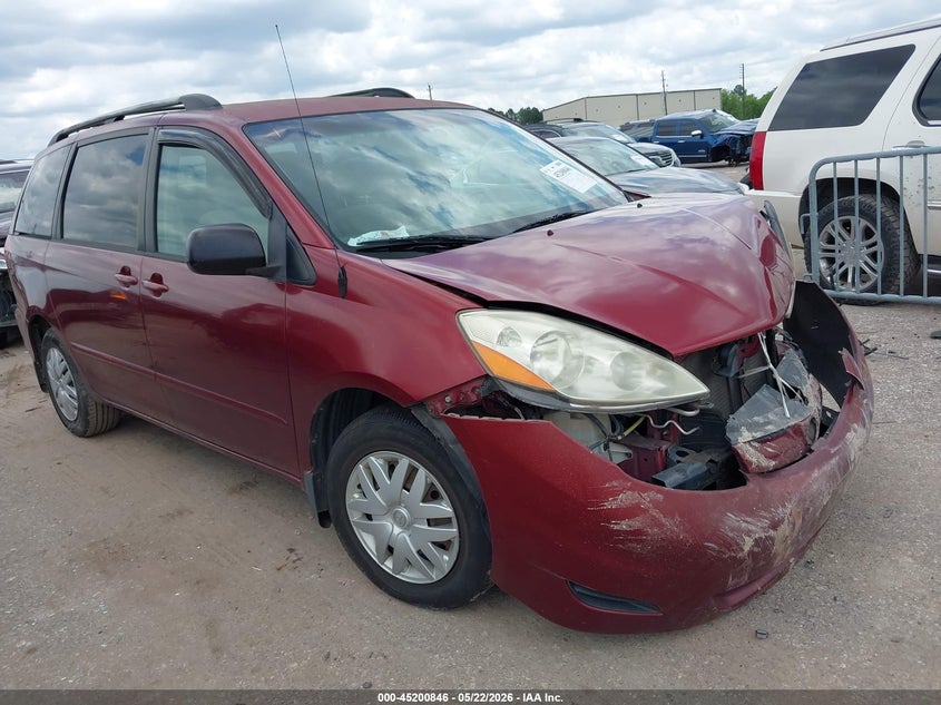 2008 Toyota Sienna VIN 5TDZK23C38S116028 IAAI salvage auction — FRONT END, Salvage (Texas), sold $450 on 2026-07-12 (photo 1)