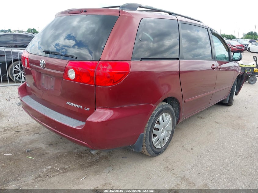 2008 Toyota Sienna VIN 5TDZK23C38S116028 IAAI salvage auction — FRONT END, Salvage (Texas), sold $450 on 2026-07-12 (photo 4)
