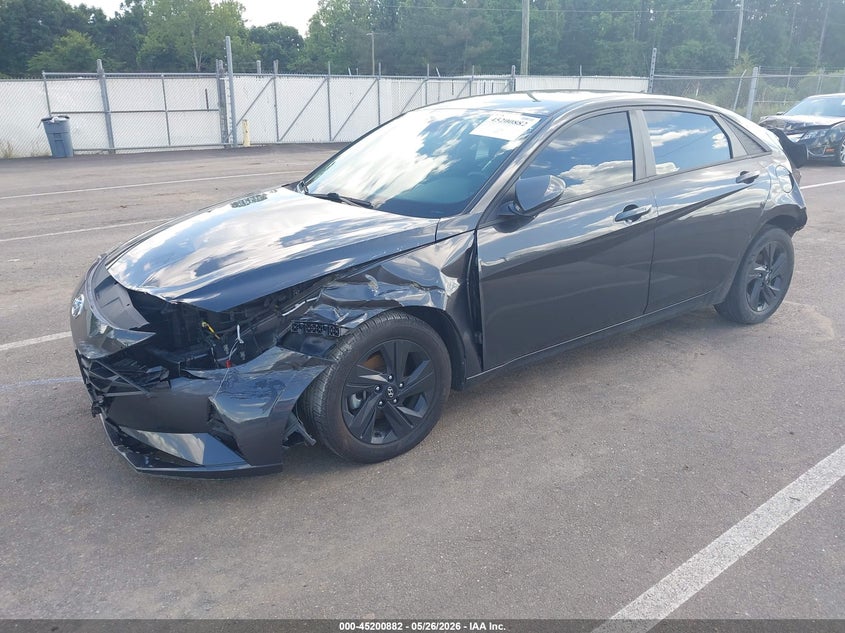 2021 Hyundai Elantra VIN 5NPLS4AG3MH051110 IAAI salvage auction — FRONT & REAR, Salvage Title, sold $1,500 on 2026-07-16 (photo 2)
