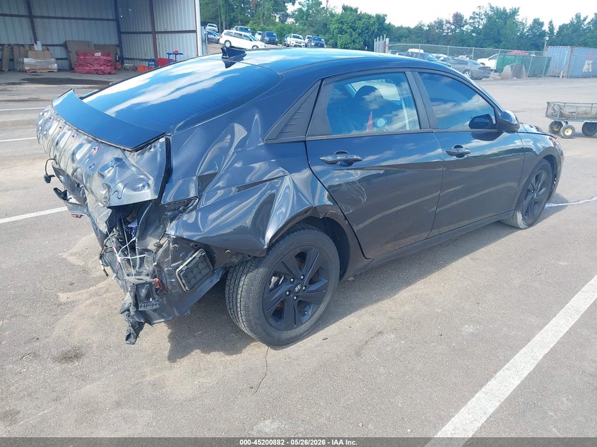 2021 Hyundai Elantra VIN 5NPLS4AG3MH051110 IAAI salvage auction — FRONT & REAR, Salvage Title, sold $1,500 on 2026-07-16 (photo 4)