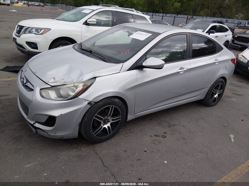 2012 Hyundai Accent VIN KMHCT4AEXCU233236 IAAI salvage auction — FRONT END, Salvage Title, sold $550 on 2026-07-16 (photo 2)