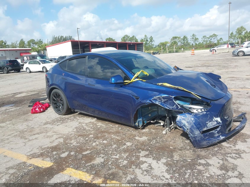 2021 Tesla Model y VIN 5YJYGDED8MF118242 IAAI salvage auction — LEFT SIDE, Certificate Of Destruction (Florida), sold $3,100 on 2026-07-20 (photo 1)