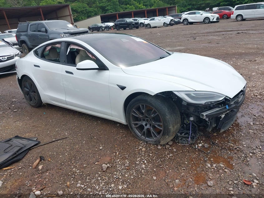 2021 Tesla Model s VIN 5YJSA1E52MF443256 IAAI salvage auction — FRONT & REAR, Salvage (Alabama), sold $5,600 on 2026-07-12 (photo 1)