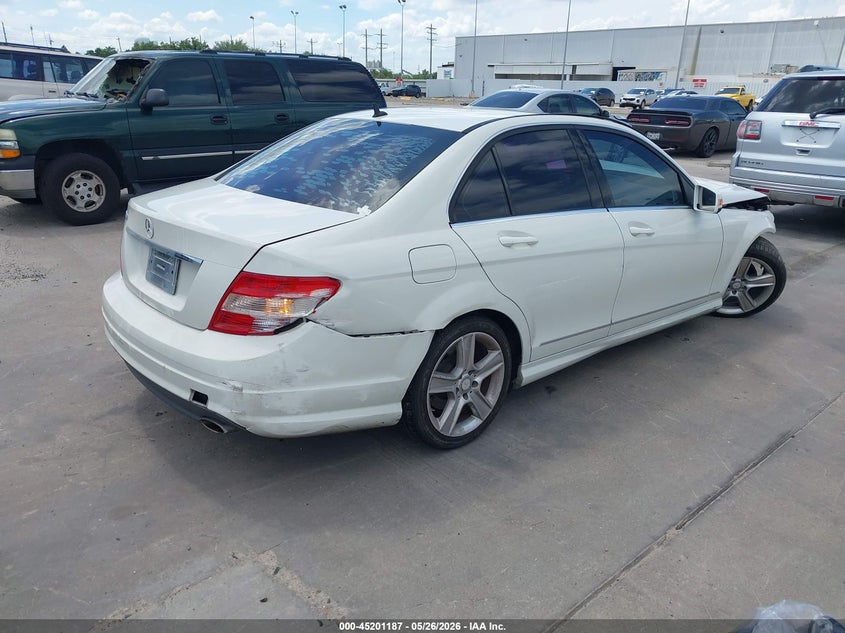 2011 Mercedes-benz C-klasse VIN WDDGF5EB5BA478891 IAAI salvage auction — FRONT END, Salvage (Texas), sold $300 on 2026-07-08 (photo 4)