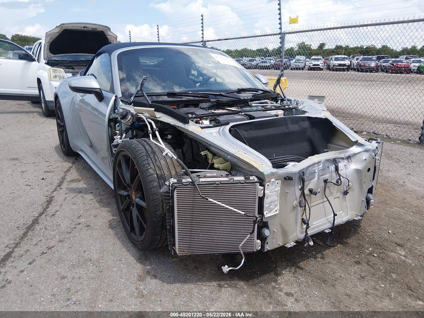 2020 Porsche 911 VIN WP0CB2A92LS263891 IAAI salvage auction — FRONT END, Salvage (Louisiana), sold $52,250 on 2026-07-06 (photo 1)