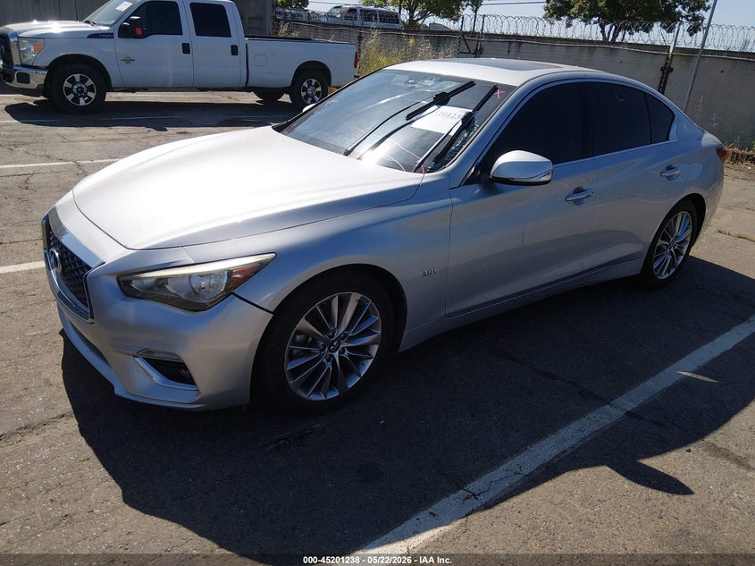2018 Infiniti Q50 VIN JN1EV7AP5JM361975 IAAI salvage auction — MECHANICAL, Clear - Dealer Only (California), sold $1,525 on 2026-07-07 (photo 2)