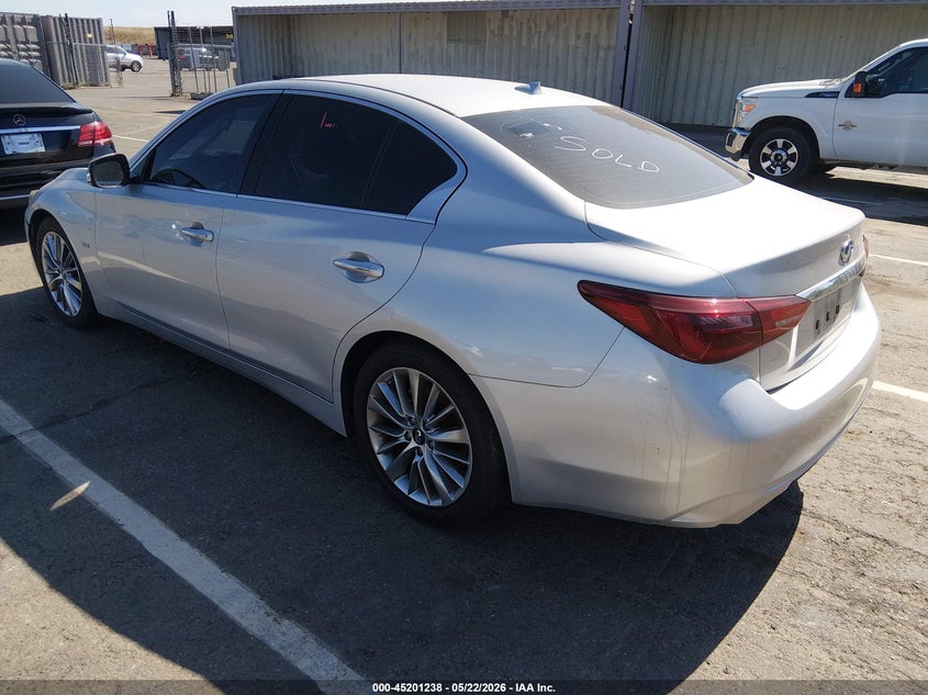 2018 Infiniti Q50 VIN JN1EV7AP5JM361975 IAAI salvage auction — MECHANICAL, Clear - Dealer Only (California), sold $1,525 on 2026-07-07 (photo 3)