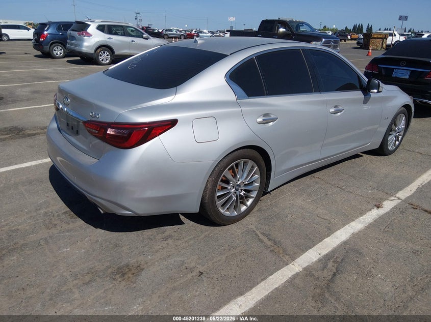 2018 Infiniti Q50 VIN JN1EV7AP5JM361975 IAAI salvage auction — MECHANICAL, Clear - Dealer Only (California), sold $1,525 on 2026-07-07 (photo 4)