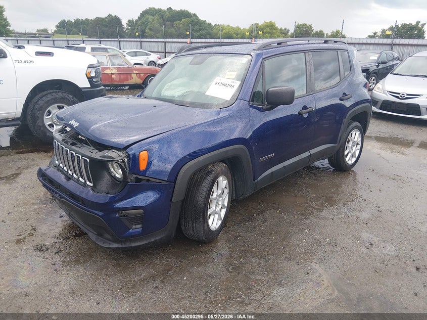 2020 Jeep Renegade VIN ZACNJAAB5LPL53192 IAAI salvage auction — RIGHT FRONT, Salvage Title, sold $825 on 2026-07-15 (photo 2)