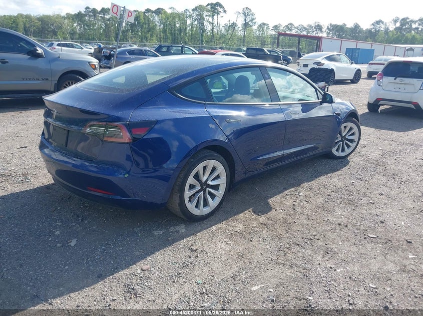2023 Tesla Model 3 VIN 5YJ3E1EA1PF436342 IAAI salvage auction — FRONT END, Certificate Of Destruction (Florida), sold $7,600 on 2026-07-16 (photo 4)