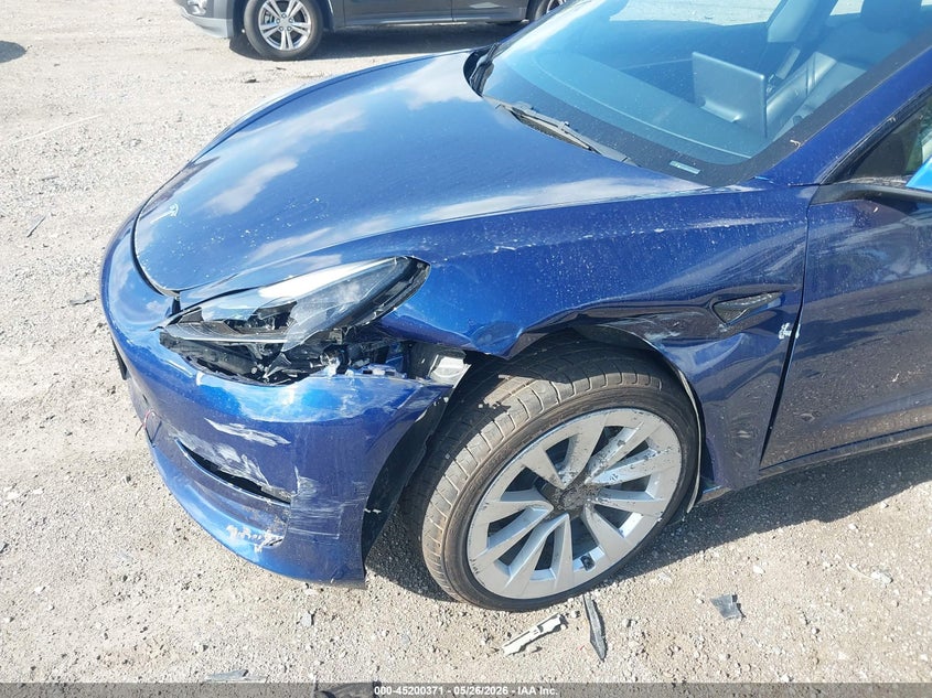 2023 Tesla Model 3 VIN 5YJ3E1EA1PF436342 IAAI salvage auction — FRONT END, Certificate Of Destruction (Florida), sold $7,600 on 2026-07-16 (photo 6)