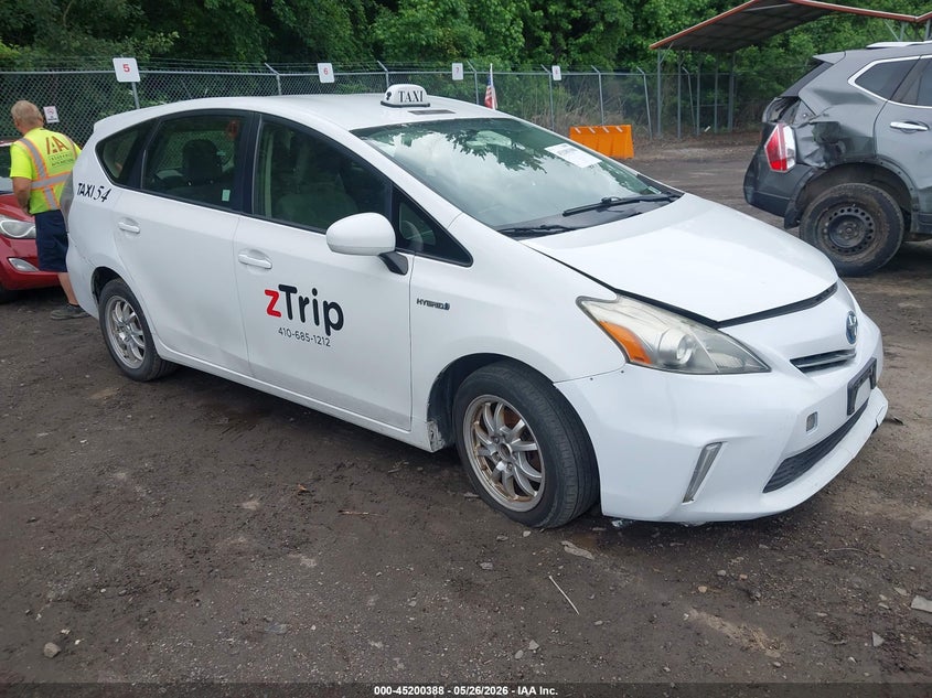 2014 Toyota Prius v VIN JTDZN3EU7E3328933 IAAI salvage auction — LEFT FRONT, Salvage - Greater Than 75% (Maryland), sold $775 on 2026-07-09 (photo 1)