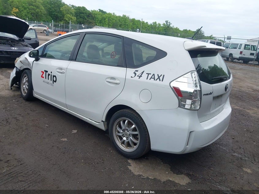 2014 Toyota Prius v VIN JTDZN3EU7E3328933 IAAI salvage auction — LEFT FRONT, Salvage - Greater Than 75% (Maryland), sold $775 on 2026-07-09 (photo 3)