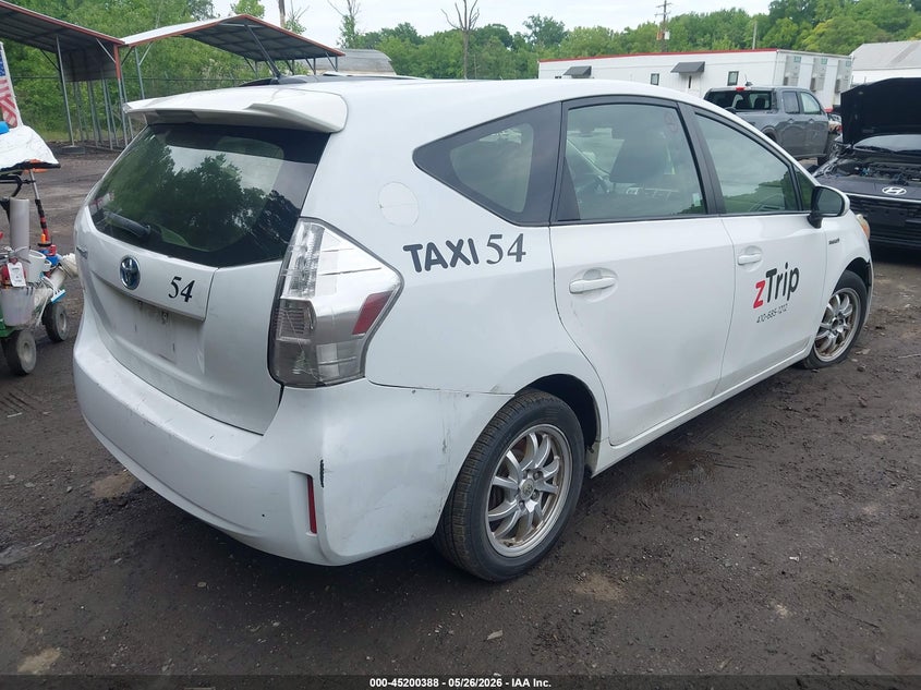 2014 Toyota Prius v VIN JTDZN3EU7E3328933 IAAI salvage auction — LEFT FRONT, Salvage - Greater Than 75% (Maryland), sold $775 on 2026-07-09 (photo 4)
