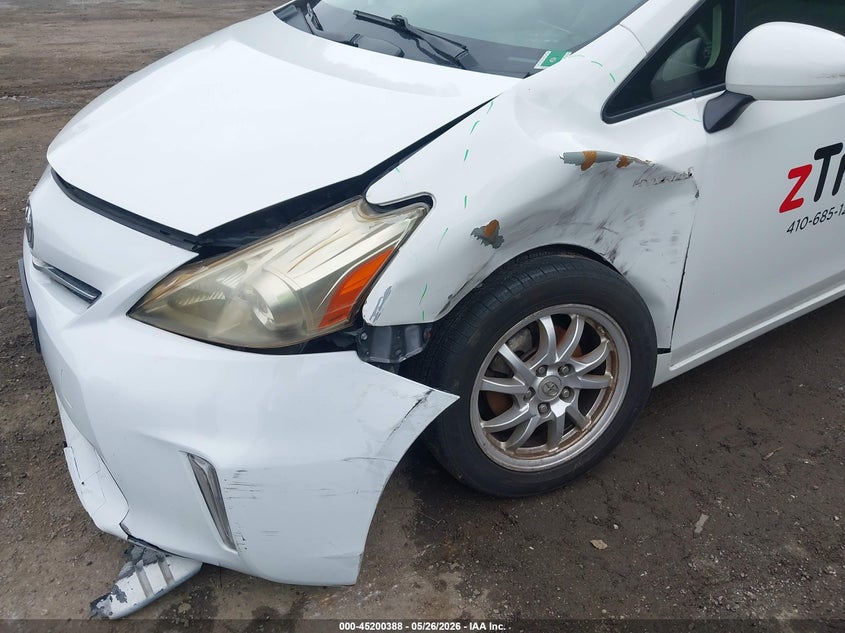 2014 Toyota Prius v VIN JTDZN3EU7E3328933 IAAI salvage auction — LEFT FRONT, Salvage - Greater Than 75% (Maryland), sold $775 on 2026-07-09 (photo 6)