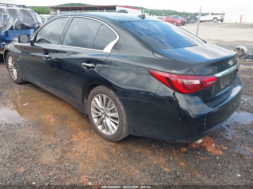 2019 Infiniti Q50 VIN JN1EV7AP7KM515829 IAAI salvage auction — UNKNOWN, Clear (Oklahoma), sold $3,150 on 2026-07-07 (photo 3)