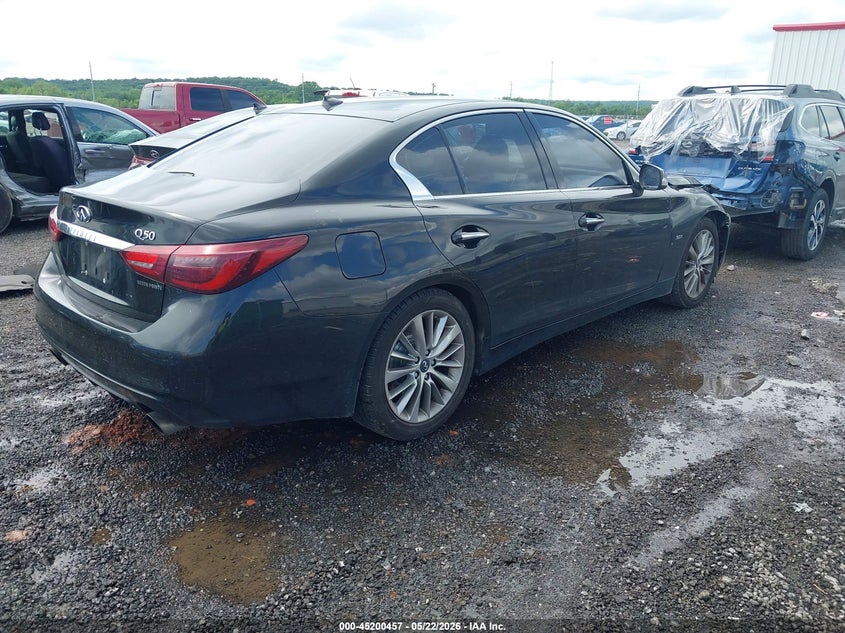 2019 Infiniti Q50 VIN JN1EV7AP7KM515829 IAAI salvage auction — UNKNOWN, Clear (Oklahoma), sold $3,150 on 2026-07-07 (photo 4)
