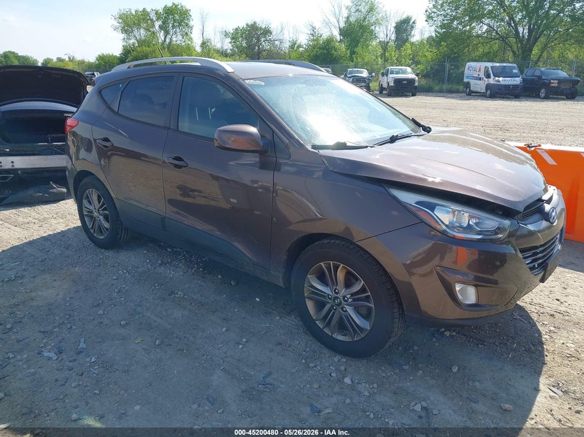 2015 Hyundai Tucson VIN KM8JUCAG7FU999087 IAAI salvage auction — FRONT END, Salvage Title, sold $1,200 on 2026-07-16 (photo 1)